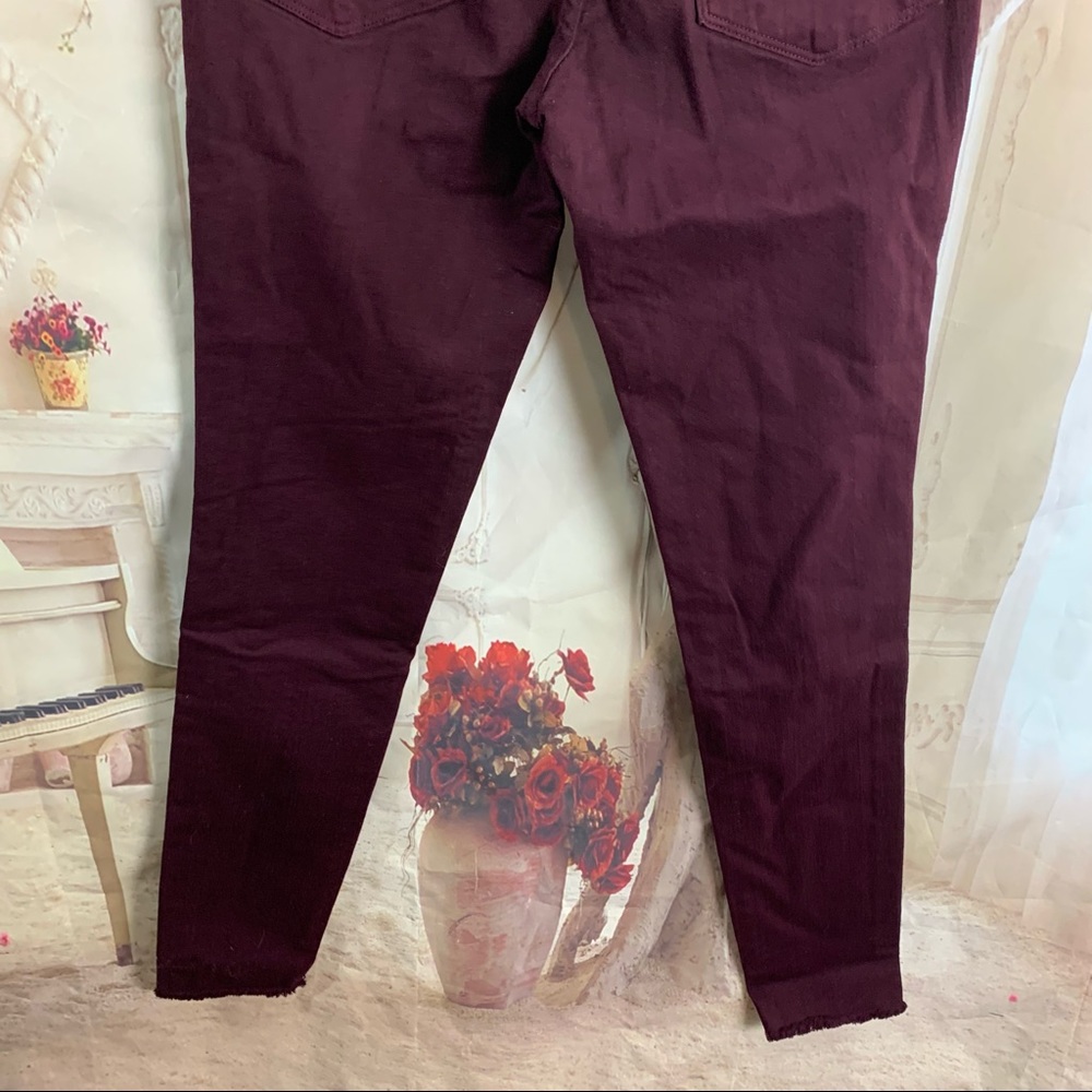 NEW FRAME Raw Hem Skinny Mahogany Jeans - Picture 7 of 9